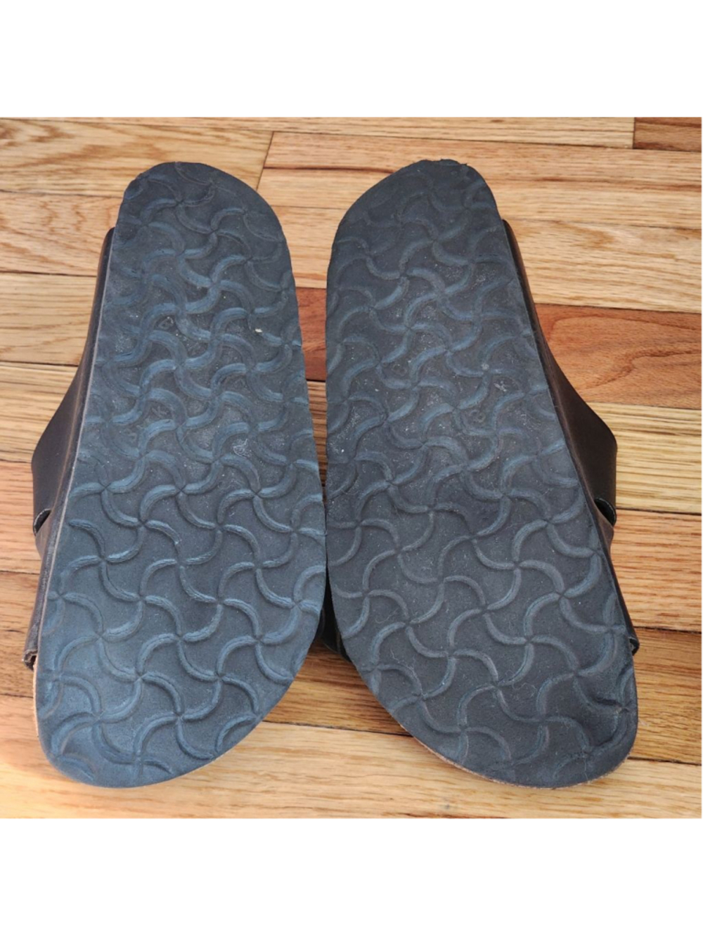 BIRKENSTOCK Black Arizona Birki Flor Slide Sandals Size 39 8 - Picture 10 of 10